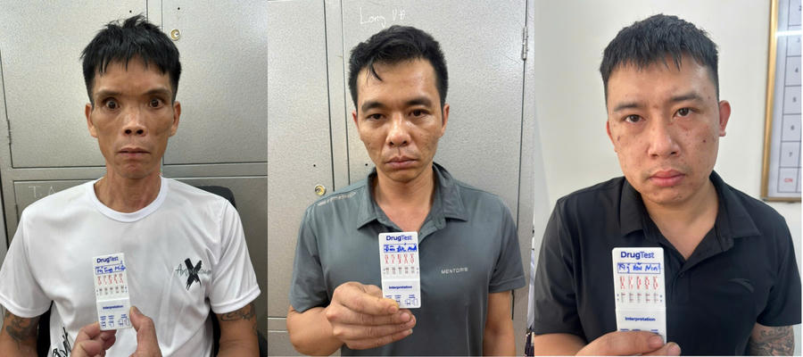 Các đối tượng: Hiến, Minh và Ninh (từ trái qua phải). Các đối tượng: Hiến, Minh và Ninh (từ trái qua phải).