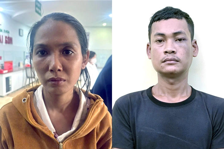 Nguyễn Thị Thanh Trúc và Danh Chơn bị lực lượng chức năng bắt giữ khẩn cấp.