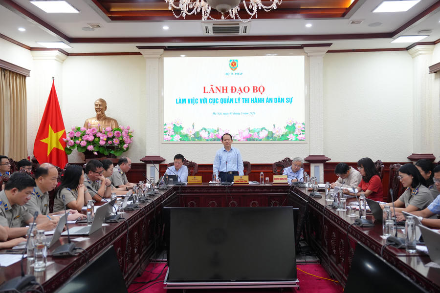 Bộ trưởng Hoàng Thanh Tùng làm việc với Cục Quản lý THADS.