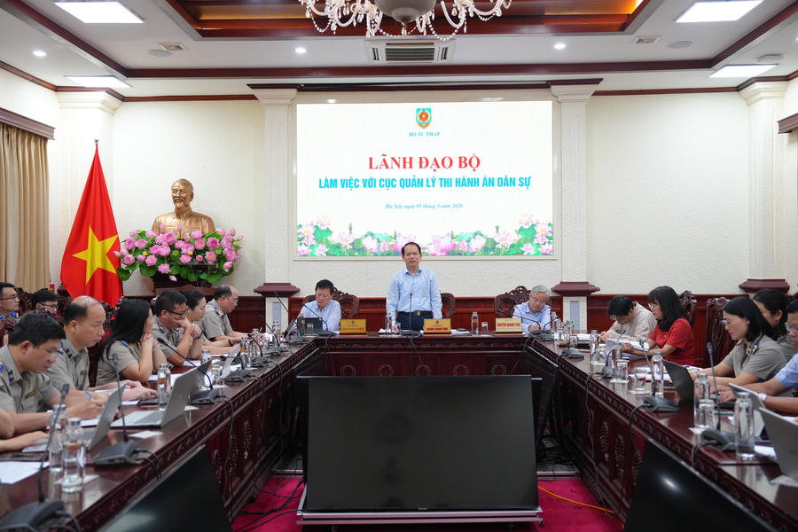 Quang cảnh buổi làm việc. (Ảnh:&nbsp;moj.gov.vn)