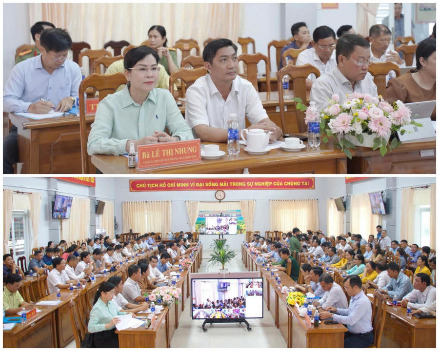 Đại biểu tham dự Hội nghị tiếp xúc cử tri sau Kỳ họp thứ Nhất, Quốc hội khóa XVI tại xã Trần Văn Thời, tỉnh Cà Mau.