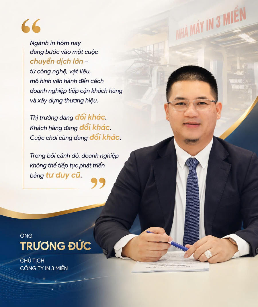 Ông Trương Đức - Chủ tịch Công ty In 3 Miền.