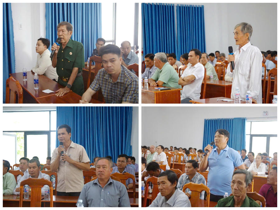 Tại điểm cầu chính cũng như các điểm cầu trực tuyến, đông đảo cử tri đã tham gia phát biểu, phản ánh nhiều vấn đề thiết thực đang được người dân đặc biệt quan tâm.