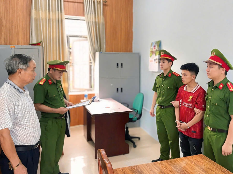 Đối tượng Võ Sơn Lâm. (Ảnh: Công an tỉnh Quảng Trị)