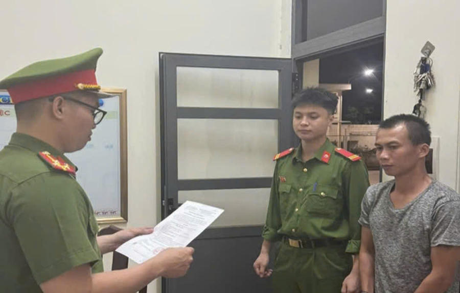 Tài xế xe tải Phạm Thương Tâm bị công an bắt giữ. Ảnh: Công an tỉnh Đắk Lắk