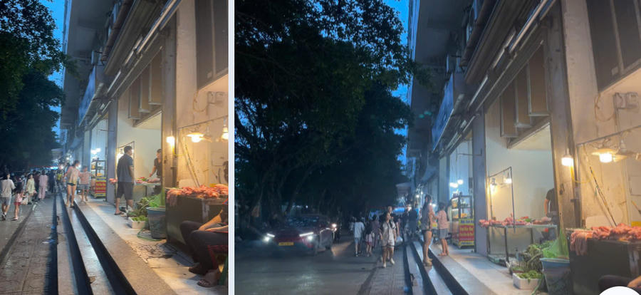 Các ki ốt trong nhà vẫn bày bán, nhưng số lượng này rất ít, và không này bán ra ngoài như trước đây