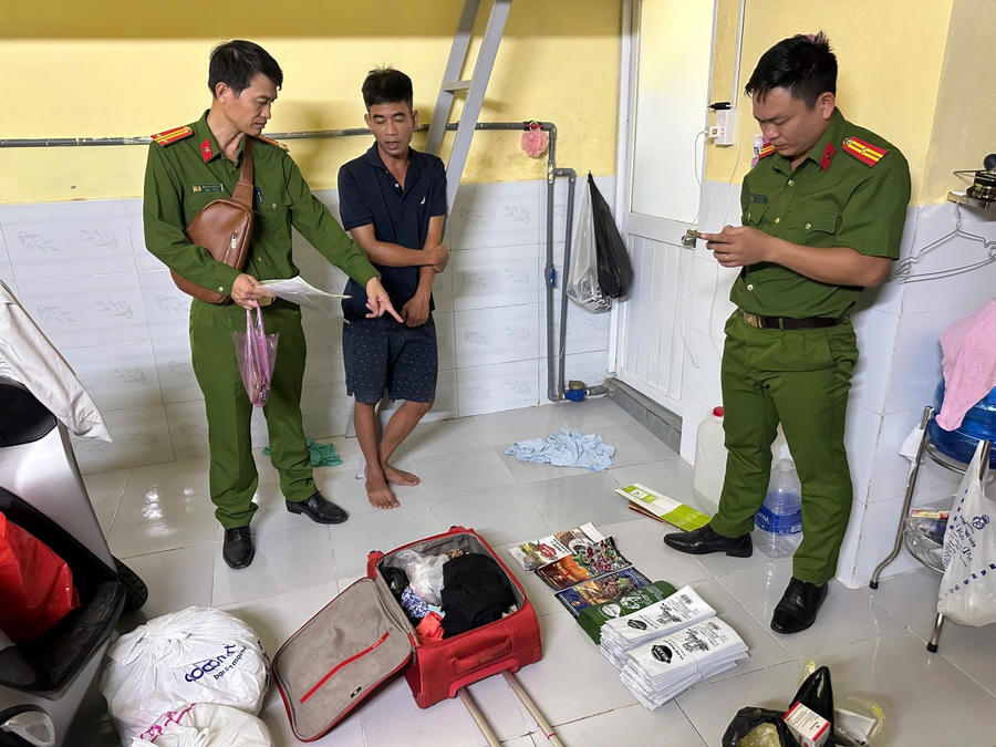 Đối tượng cầm đầu là Nguyễn Xuân Thành - Ảnh Công an Quảng Trị.
