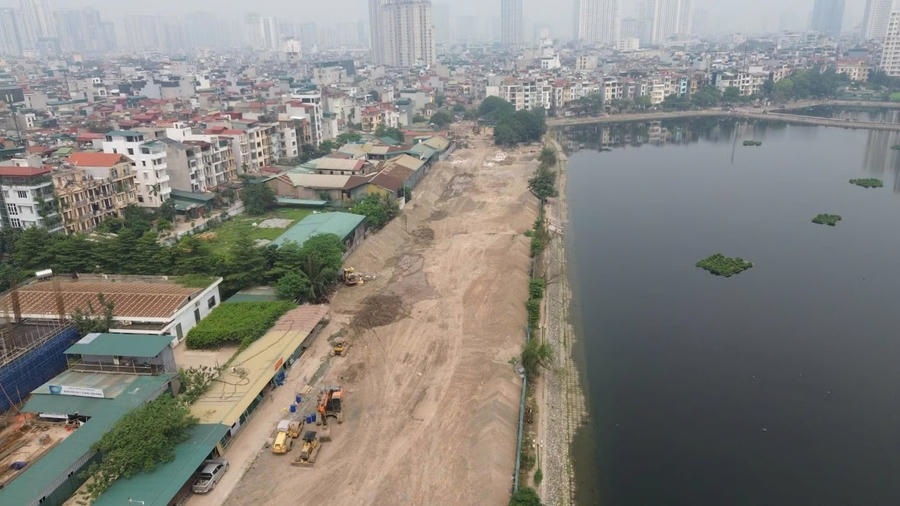 Dự án đường Vành đai 2,5 qua Khương Đình. Ảnh: KĐ