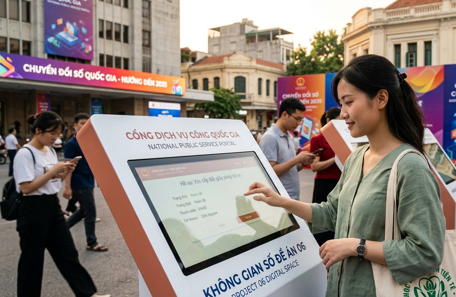 Phó Thủ tướng Chính phủ Hồ Quốc Dũng vừa phê duyệt Đề án 06 giai đoạn mới với mục tiêu mọi giao dịch hành chính diễn ra trên môi trường số. (Ảnh minh họa AI)