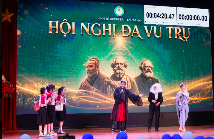 Tiết mục dự thi Tài năng triết học của sinh viên Học viện Tài chính