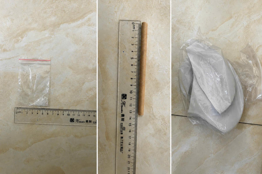 Tang vật nhóm đối tượng sử dụng để tổ chức sử dụng trái phép chất ma tuý.