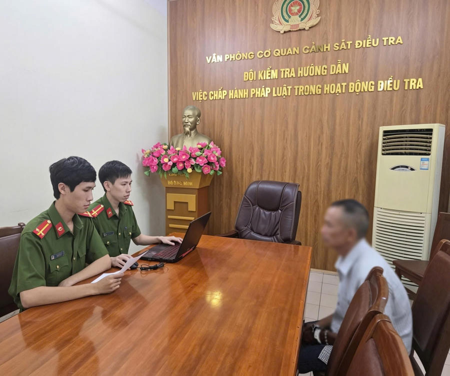 Đối tượng&nbsp;Phạm Văn Chính tại cơ quan Công an.