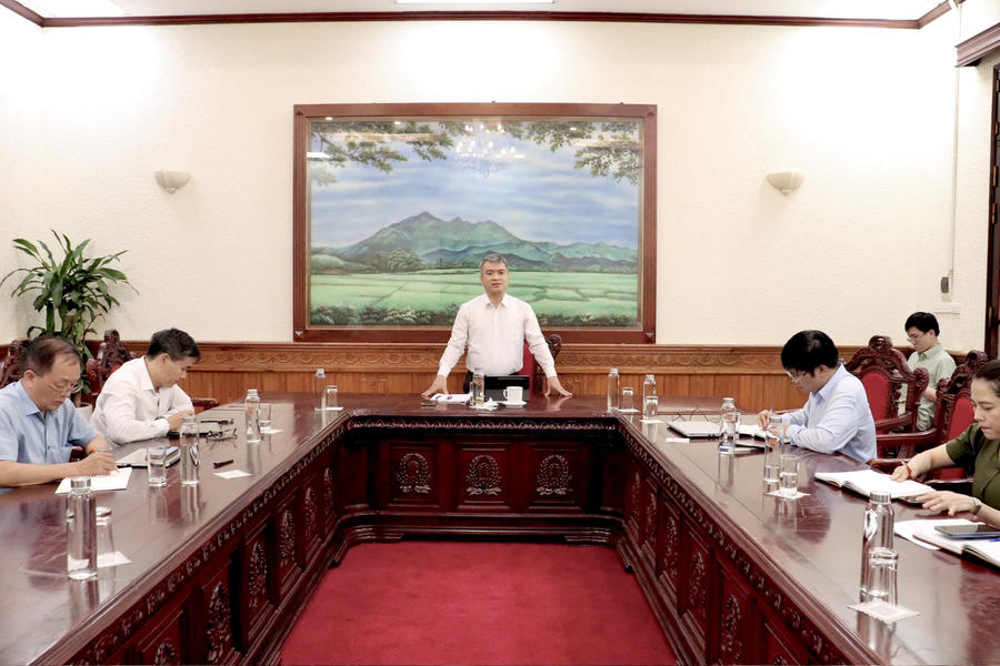 Thứ trưởng Nguyễn Thanh Tú phát biểu tại buổi làm việc