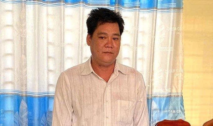 Đỗ Văn Quý tại cơ quan điều tra. Ảnh: Dương Đông.