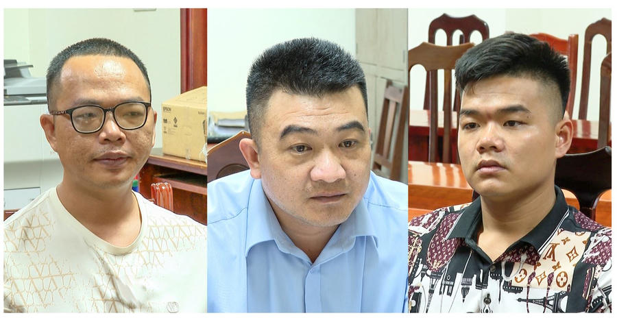 Các đối tượng Lê Thế Hải, Lê Thế Bẩy và Khuất Tiến Minh.