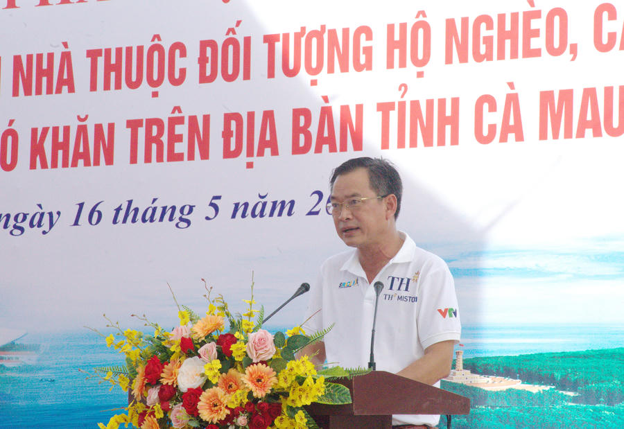 Ông Nguyễn Văn Khởi – Phó Chủ tịch Ủy ban MTTQ Việt Nam tỉnh Cà Mau phát biểu tại lễ phát động.