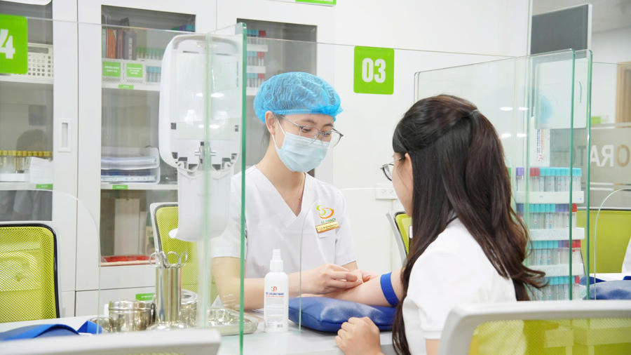 Các xét nghiệm thực hiện tại bệnh viện.
