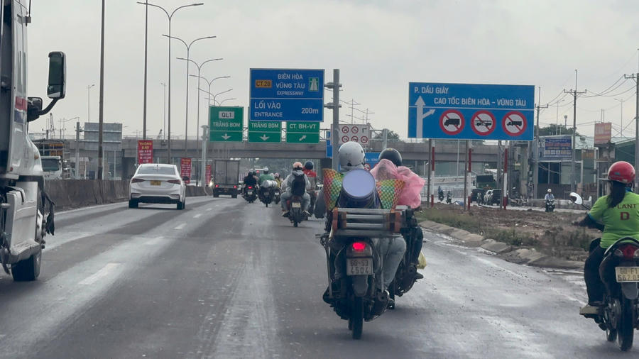 Nút giao Võ Nguyên Giáp trở thành lối vào chính của cao tốc Biên Hòa - Vũng Tàu.