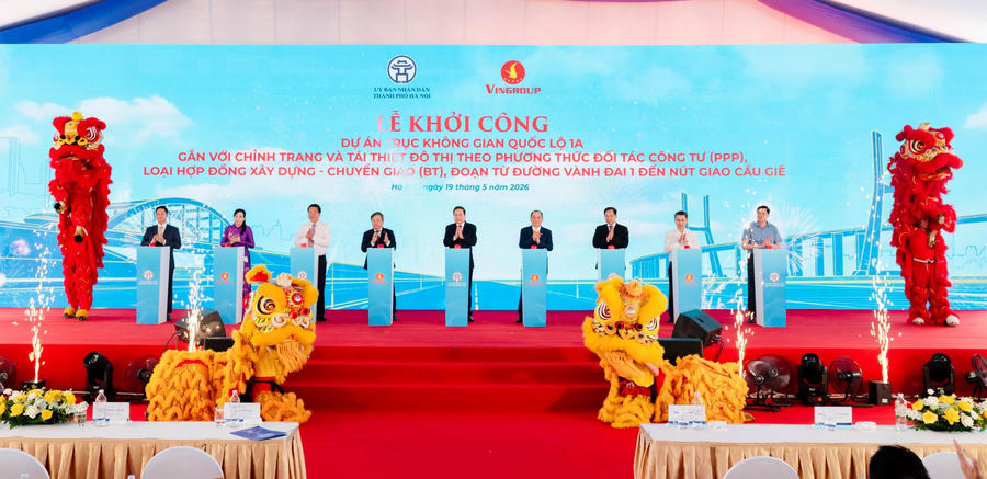 Lễ khởi công trục không gian Quốc lộ 1A hơn 160.000 tỷ. (Ảnh: VIC)