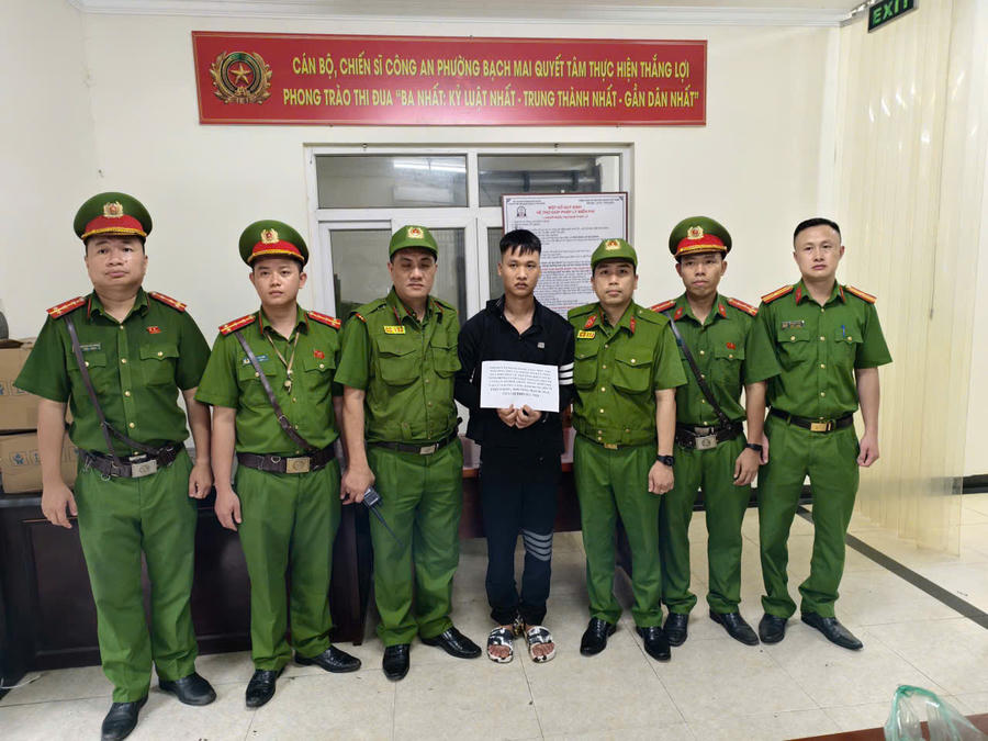 Đối tượng bị bắt giữ.