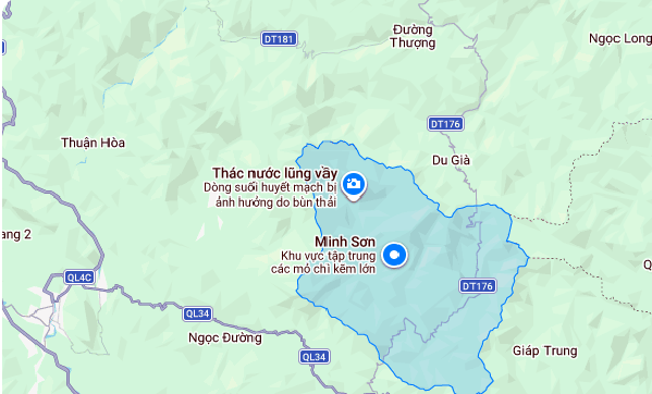 Khu vực mỏ khai thác của&nbsp;Công ty Cổ phần khoáng sản Minh Sơn.