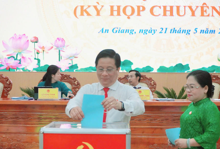 Các đại biểu bỏ phiếu biểu quyết.