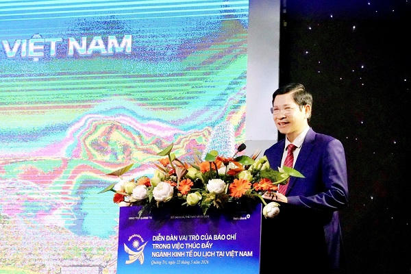Thứ trưởng Bộ Văn hóa, Thể thao và Du lịch Hồ An Phong nhấn mạnh vai trò của báo chí trong thúc đẩy phát triển du lịch.