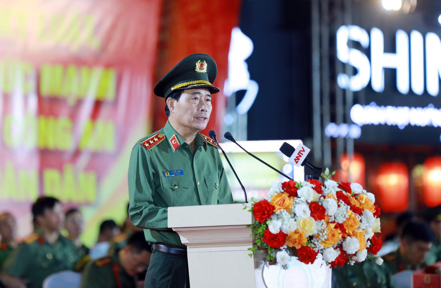 Thứ trưởng Bộ Công an Lê Quốc Hùng phát biểu khai mạc Hội thao quân sự, võ thuật và thể thao CAND năm 2026 - Khu vực I.