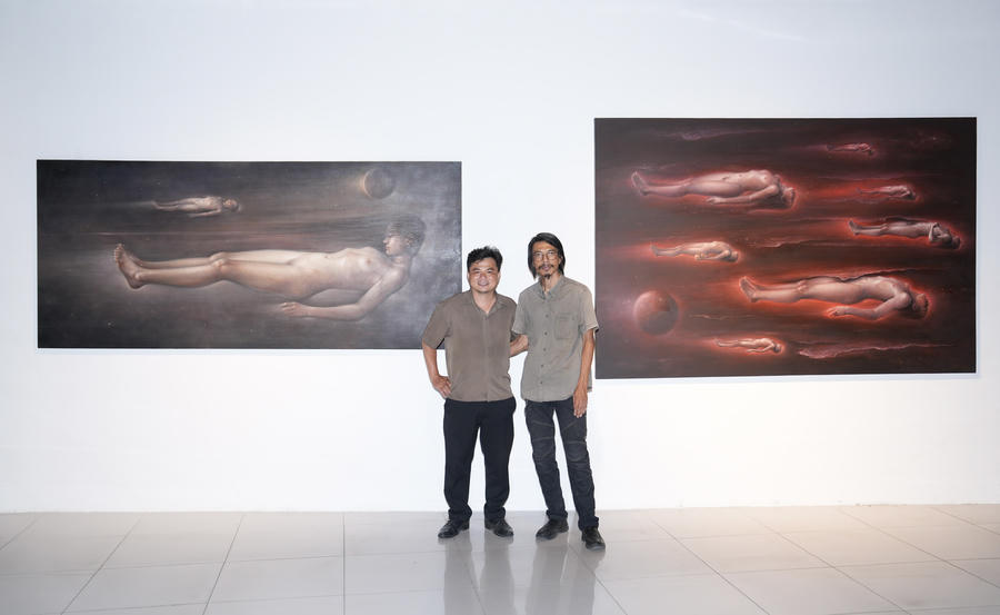 Họa sĩ Phạm Anh cùng Hoạ sĩ Mai Duy Minh
