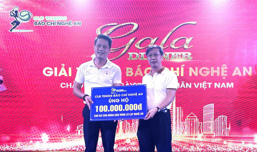 Nhiều hoạt động phúc lợi xã hội từ các giải đấu thường niên do CLB Tennis Báo chí Nghệ An tổ chức.