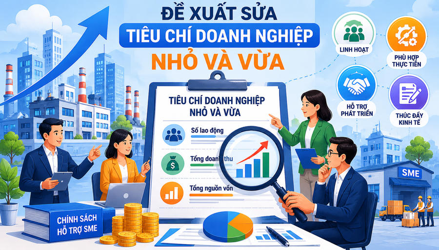 Dự thảo Luật Hỗ trợ doanh nghiệp nhỏ và vừa sửa đổi do Bộ Tài chính đề xuất sẽ đơn giản hóa tiêu chí xác định quy mô. (Ảnh minh họa AI)