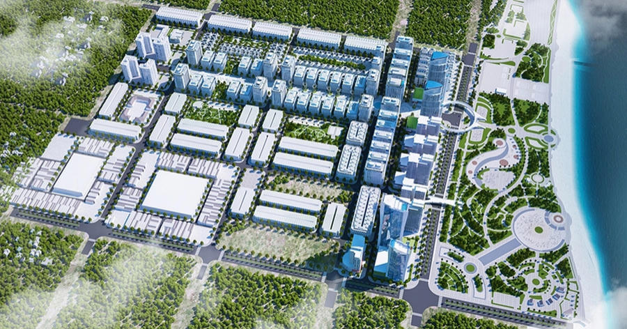 Phối cảnh dự án Khu đô thị mới Bình Sơn - Ninh Chữ (khu K2).