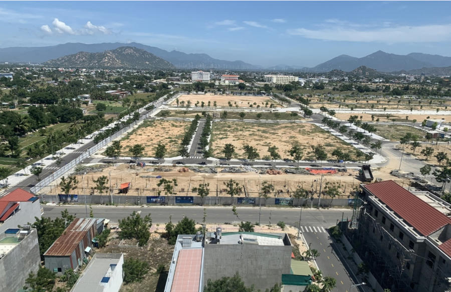Một góc dự án vẫn còn nhiều diện tích đất trống.