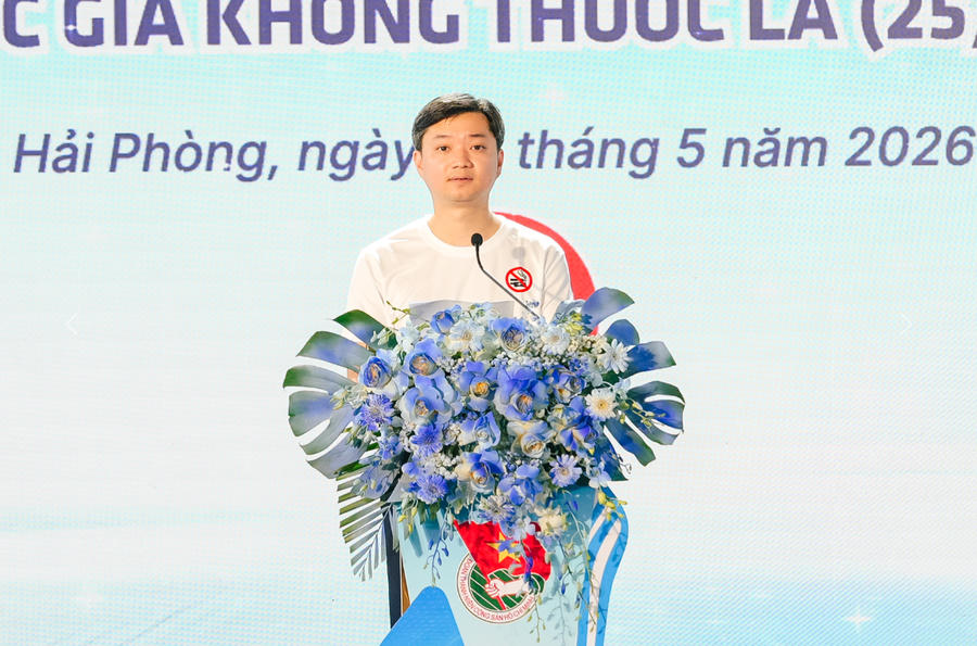 Anh Nguyễn Minh Triết chia sẻ tại lễ mít tinh.