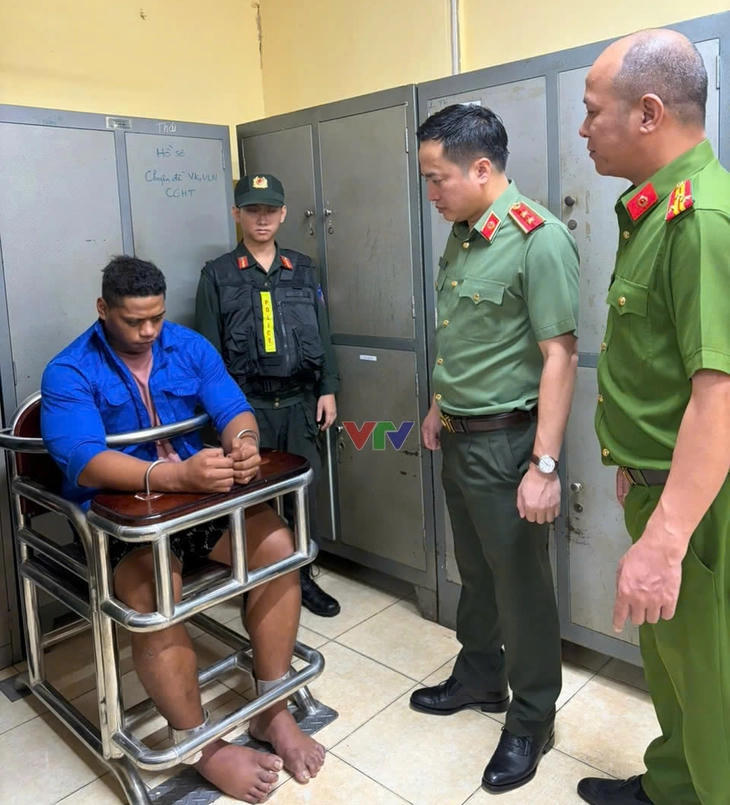 Nghi phạm thứ hai trong vụ nổ súng tại cơ quan CA. Ảnh VTV