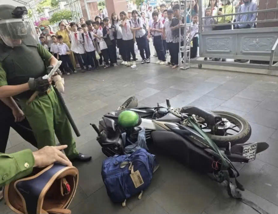Vụ việc xảy ra tại sân trường Trường Tiểu học Nguyễn Trãi đường Võ Thị Sáu (phường Diên Hồng, tỉnh Gia Lai) Ảnh: Thành Đồng