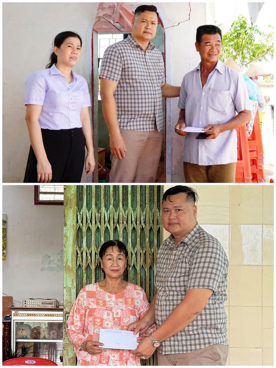 Đại diện chính quyền xã U Minh tổ chức thăm hỏi, hỗ trợ các hộ dân bị ảnh hưởng sớm ổn định cuộc sống.