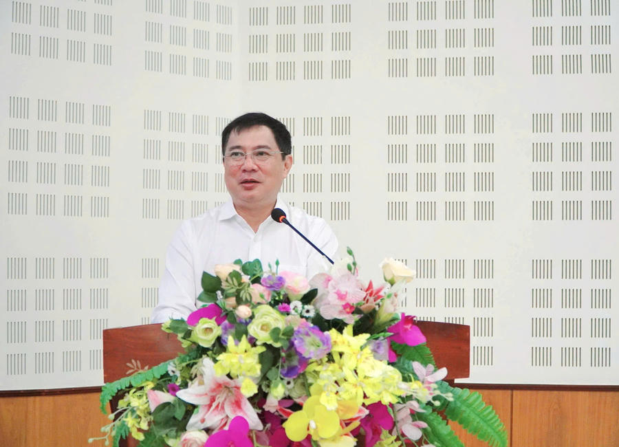Ông Võ Minh Trung - Giám đôc Sở Khoa học và Công nghệ tỉnh An Giang phát biểu bế mạc hội thảo.