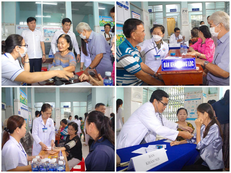 Người dân phường Bạc Liêu được Bác sĩ tư vấn, thực hiện các dịch vụ cận lâm sàng như xét nghiệm, đo điện tim, siêu âm tổng quát và các chỉ định chuyên môn cần thiết.