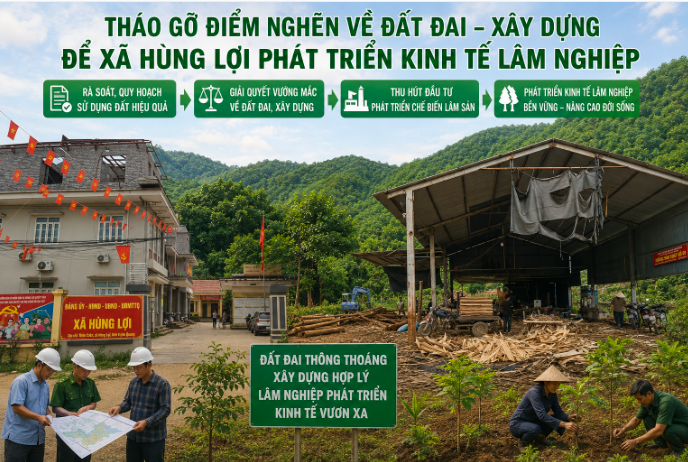 Tỉnh Tuyên Quang cũng như các Sở, ngành cần tháo gỡ những điểm nghẽn về đất đai, xây dựng để đưa xã Hùng Lợi bứt phá từ kinh tế lâm nghiệp góp phần thực hóa mục tiêu tăng trưởng kinh tế của tỉnh trong thời gian tới.