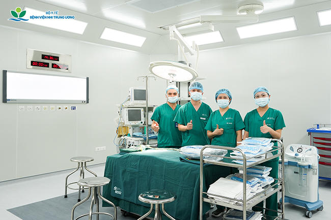 Hệ thống phòng mổ vô khuẩn một chiều tiên tiến tại cơ sở 2. (Ảnh: BVCC)
