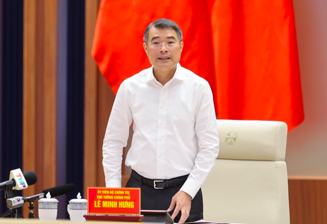Thủ tướng Lê Minh Hưng phát biểu chỉ đạo tại cuộc làm việc (Ảnh: Nhật Bắc).
