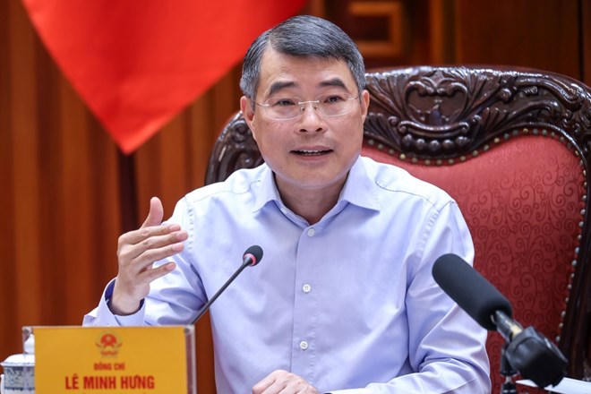 Thủ tường Lê Minh Hưng chủ trì cuộc họp về việc tiếp tục triển khai hoạt động của Trung tâm tài chính quốc tế. Ảnh VGP Thủ tường Lê Minh Hưng chủ trì cuộc họp về việc tiếp tục triển khai hoạt động của Trung tâm tài chính quốc tế. Ảnh VGP