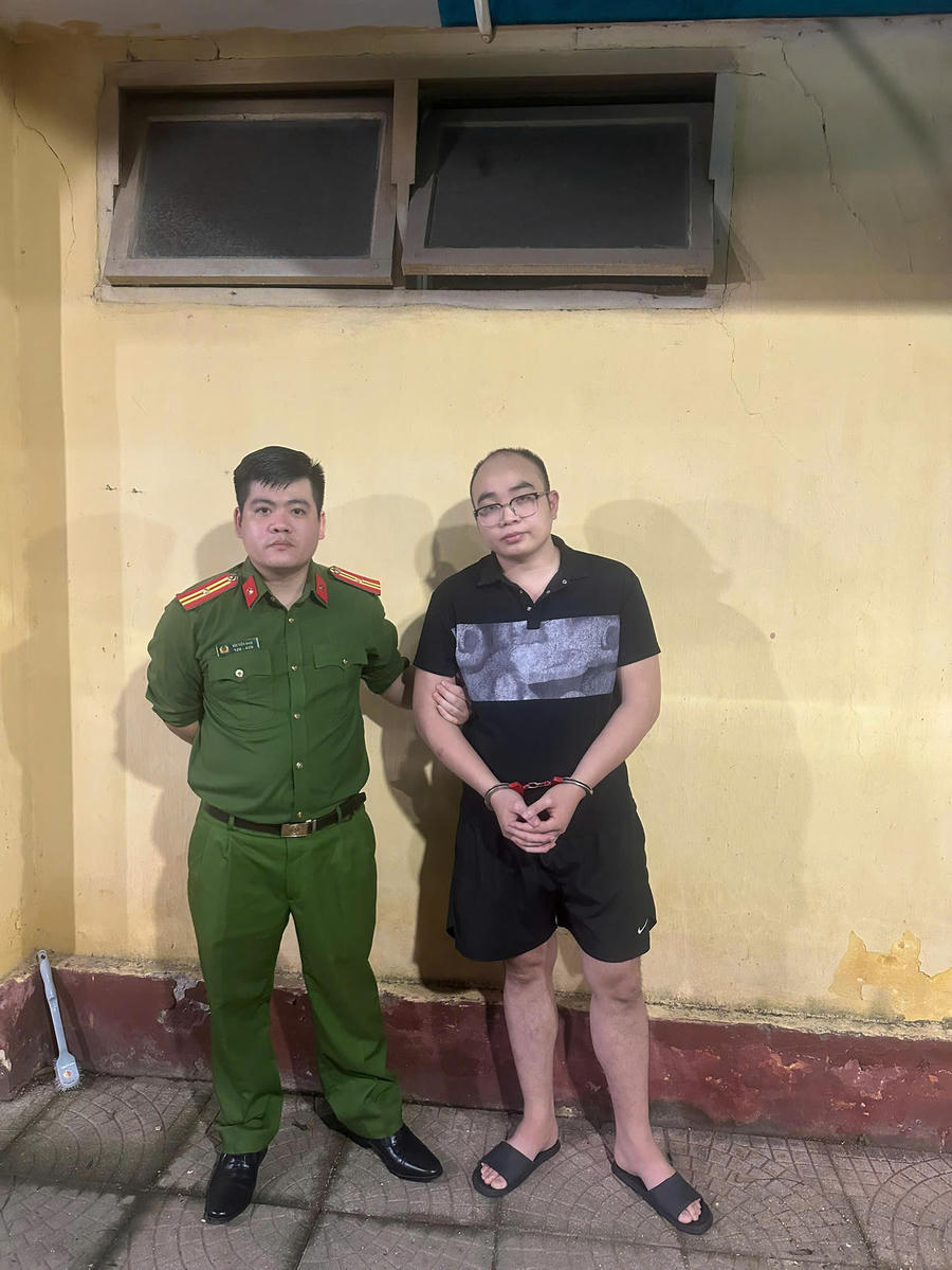 Đối tượng Phạm Ngọc Mạnh. (Ảnh: CATP Hà Nội cung cấp)