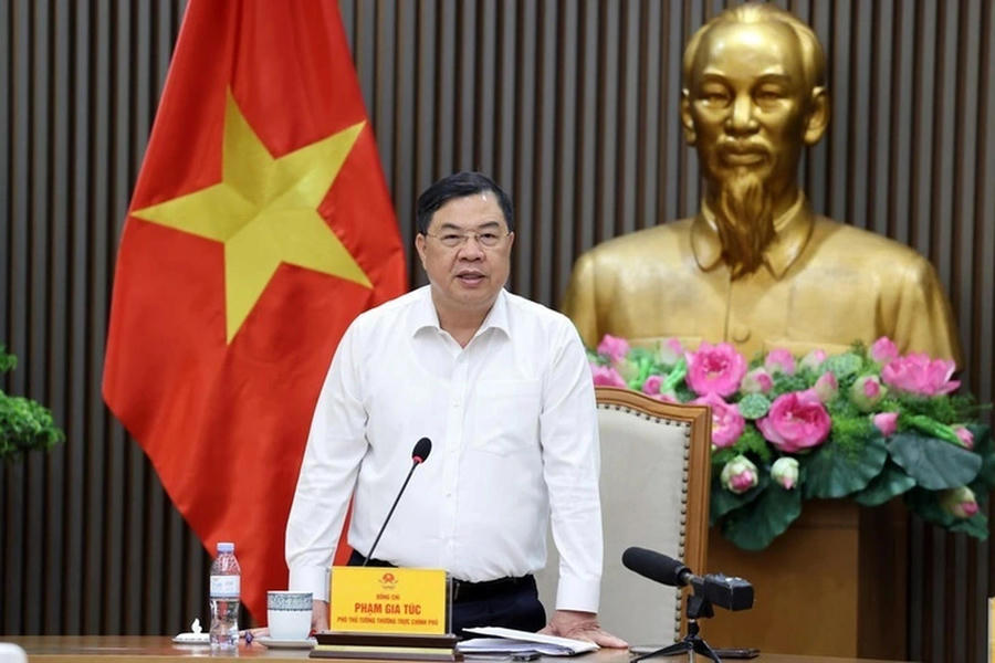 Phó Thủ tướng Thường trực Phạm Gia Túc yêu cầu đảm bảo quyền lợi của người dân trong việc chuyển đổi xăng E10. Ảnh VGP Phó Thủ tướng Thường trực Phạm Gia Túc yêu cầu đảm bảo quyền lợi của người dân trong việc chuyển đổi xăng E10. Ảnh VGP