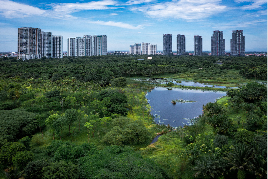 Một góc thành phố xanh Ecopark Hưng Yên