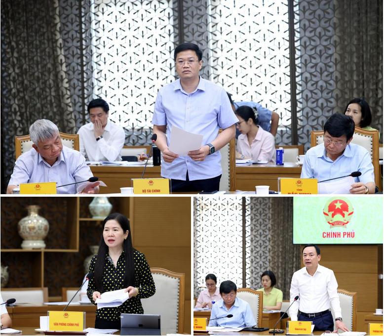 Các đại biểu phát biểu tại cuộc họp. Ảnh: VGP