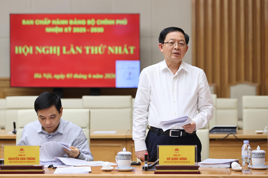 Phó Thủ tướng Hồ Quốc Dũng phát biểu tại hội nghị.