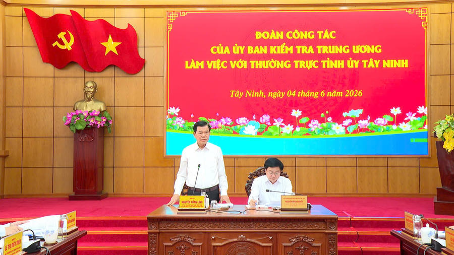 Phó Chủ nhiệm Ủy ban Kiểm tra Trung ương Nguyễn Hồng Lĩnh phát biểu kết luận