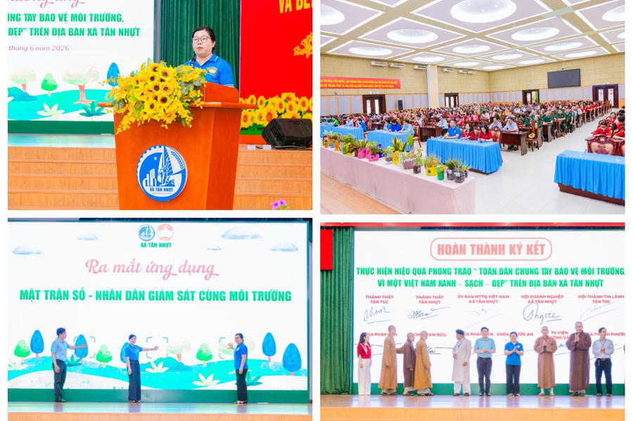 Xã Tân Nhựt là phát huy vai trò của các mô hình tự quản, tạo khí thế thi đua thường xuyên, liên tục.